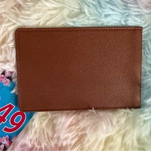 🔵 Louis Vuitton Bifold Leather Card ID Holder Case